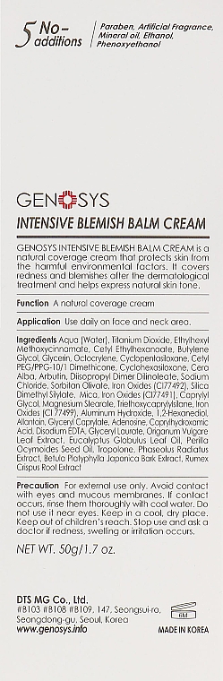 Mattierende BB-Gesichtscreme mit Sonnenschutz - Genosys Intensive Blemish Balm Cream SPF30 — Bild N3