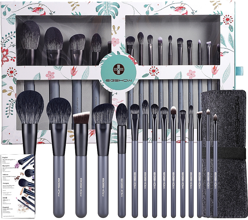 Make-up Pinselset 15-tlg. - Eigshow Beauty Eigshow Makeup Brush Kit In Gift Box Agate Grey — Bild N1