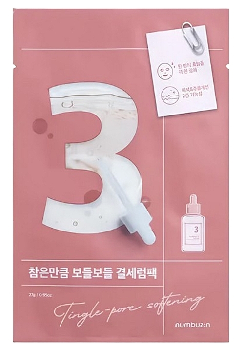 Beruhigende Gesichtsmaske - Numbuzin No.3 Tingle-Pore Softening Sheet Mask — Bild N1