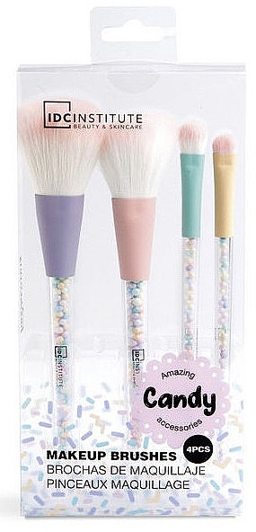 Make-up Pinselset 4 St. - IDC Institute Candy Makeup Brush Set — Bild N2