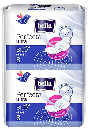 Damenbinden Perfecta Blue Maxi Soft Ultra 8+8 St. - Bella