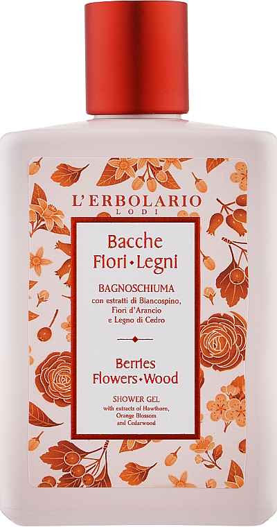 Duschgel Gärten der Lombardei - L'Erbolario Berries Flower Wood Shower Gel — Bild N1
