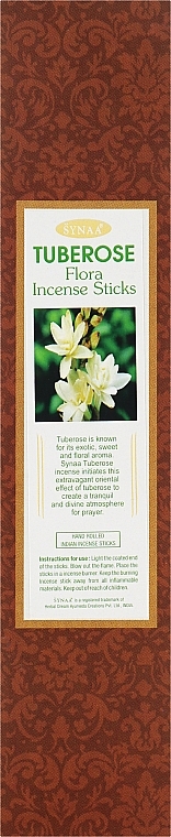 Duftstäbchen Tuberose - Synaa Flora Incense Sticks Tuberose