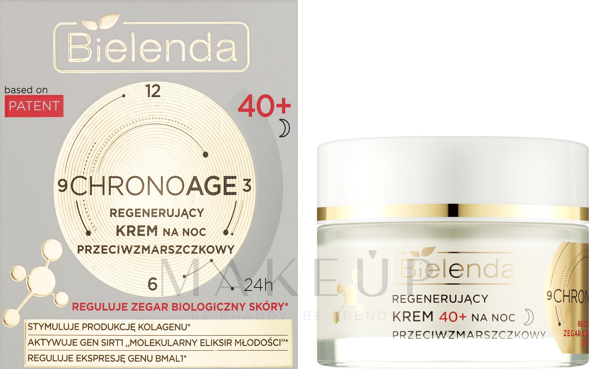 Regenerierende Gesichtscreme für die Nacht 40+ - Bielenda Chrono Age 24H Regenerating Anti-Wrinkle Night Cream — Bild 50 ml