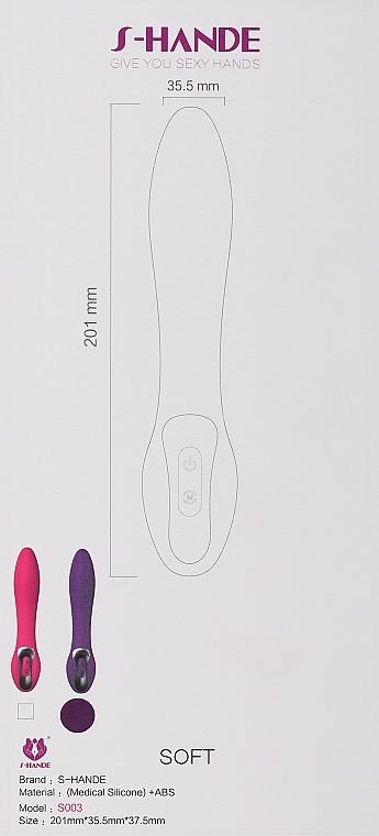 Vibrator mit 9 Vibrationsmodi violett - S-Hande Softs Violet — Bild N3