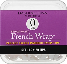 Nageltips French Wrap - Dashing Diva French Wrap White 50 Tips Size 0 — Bild N1