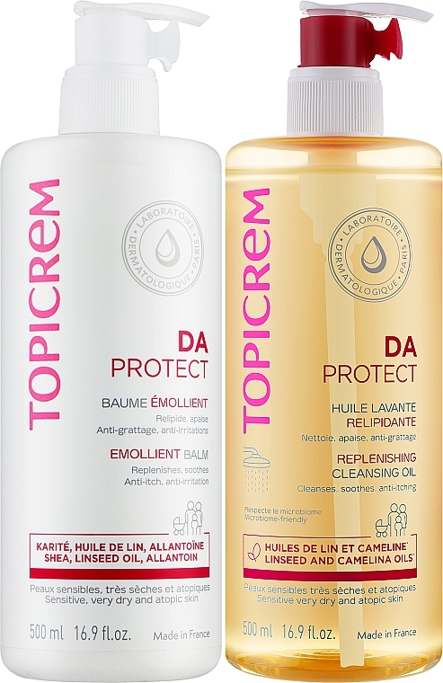 Set - Topicrem DA Protect (oil/500ml + balm/500ml) — Bild N2