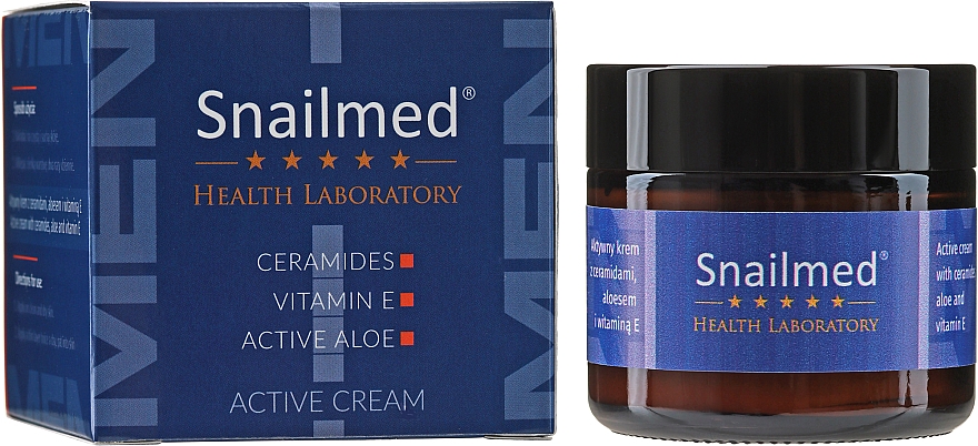 Gesichtscreme für Männer mit Ceramiden und Vitamin E - Snailmed Health Laboratory — Bild N4