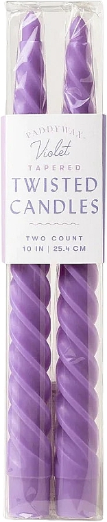 Verdrehte Kerze 25,4 cm - Paddywax Tapered Twisted Candles Violet — Bild N1