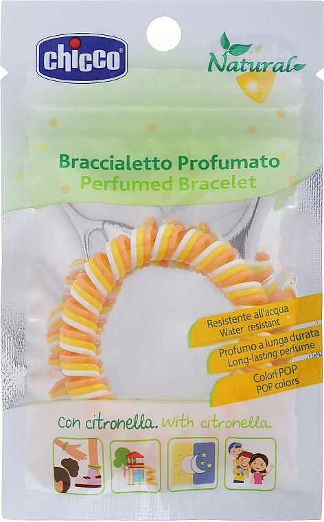 Chicco Perfumed Bracelet  - Mückenschutzarmband mit Duft orange-gelb-weiß — Bild N1