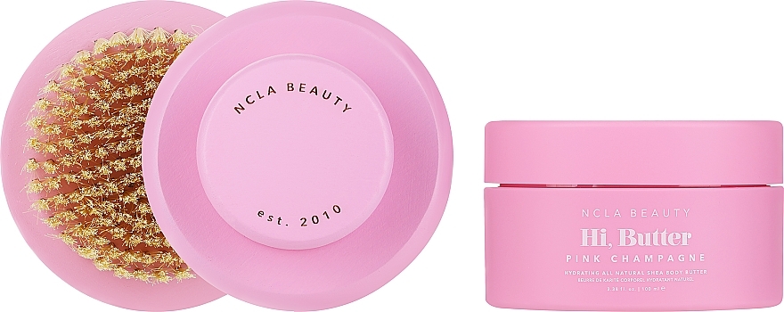 Set - NCLA Beauty Pink Champagne (Körperbutter/100 g + Körperbürste/1 St.) — Bild N1