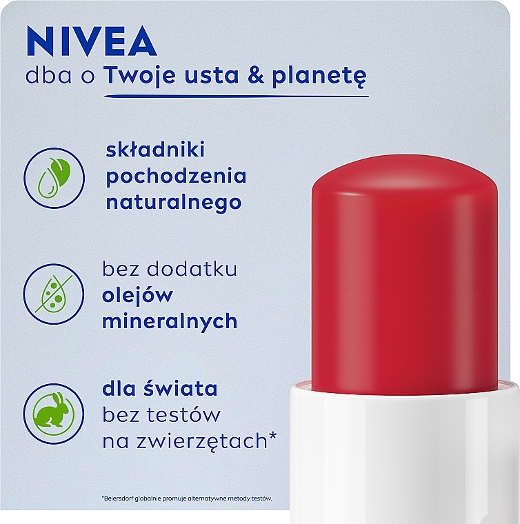 Lippenbalsam "Srawberry Shine" - NIVEA Lip Care Fruity Shine Strawberry Lip Balm — Bild N9