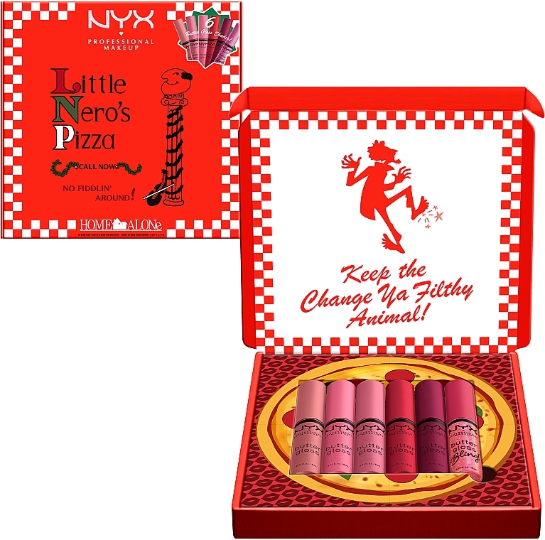 NYX Professional Makeup Home Alone Little Nero's Pizza Butter Gloss Set - Lippen-Make-up-Set — Bild N8