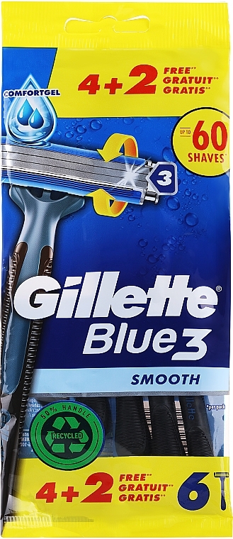 Einwegrasierer 4+2 St. - Gillette Blue 3 Smooth