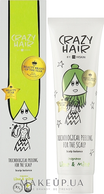 Trichologisches Kopfhautpeeling Limette und Minze - HiSkin Crazy Hair Trichological Peeling For The Scalp Lime & Mint — Bild N2