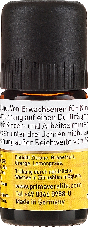 Raumduft Mandarine Konzentrations- und Einschlafhilfe - Primavera Essential Oil Mandarine Red Bio — Bild N2