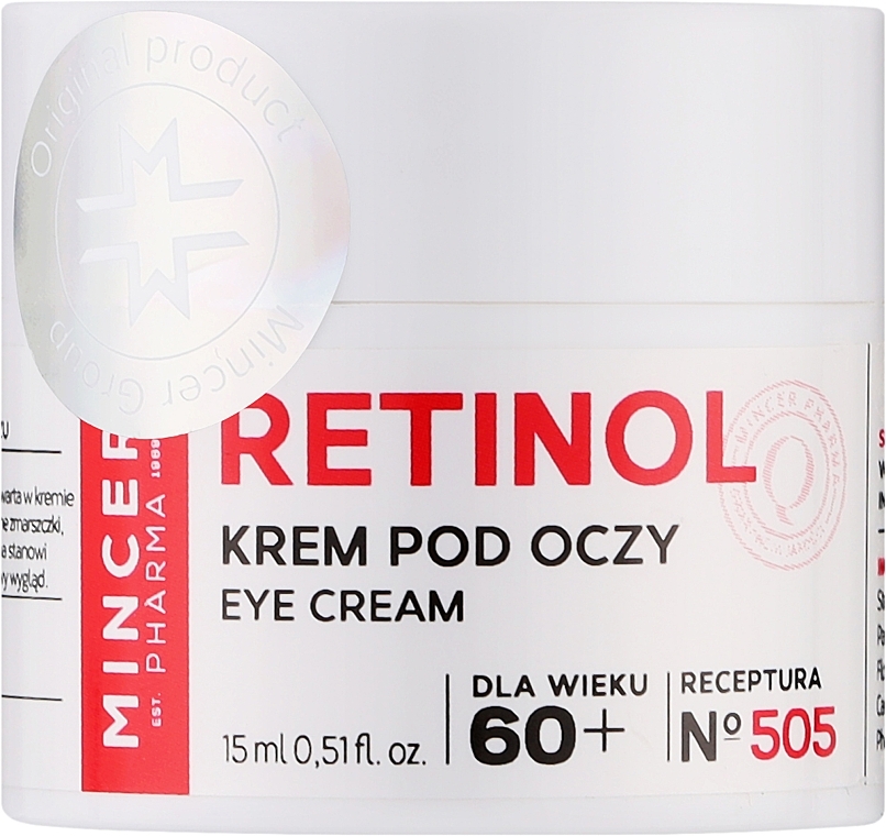 Augencreme mit Retinol 60+ - Mincer Pharma Retinol № 505 Eye Cream — Bild N1