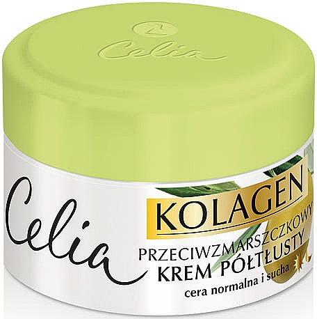 Halbfettige Anti-Falten Gesichtscreme mit Kollagen und Olive - Celia Collagen Cream