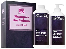 Düfte, Parfümerie und Kosmetik Haarpflegeset - Brazil Keratin Bio Volume Shampoo Set (Haarshampoo 550mlx2)