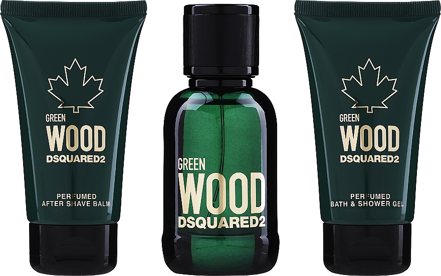Dsquared2 Green Wood Pour Homme - Duftset (Eau de Toilette 50ml + Duschgel 50ml + Körperlotion 50ml)  — Bild N1