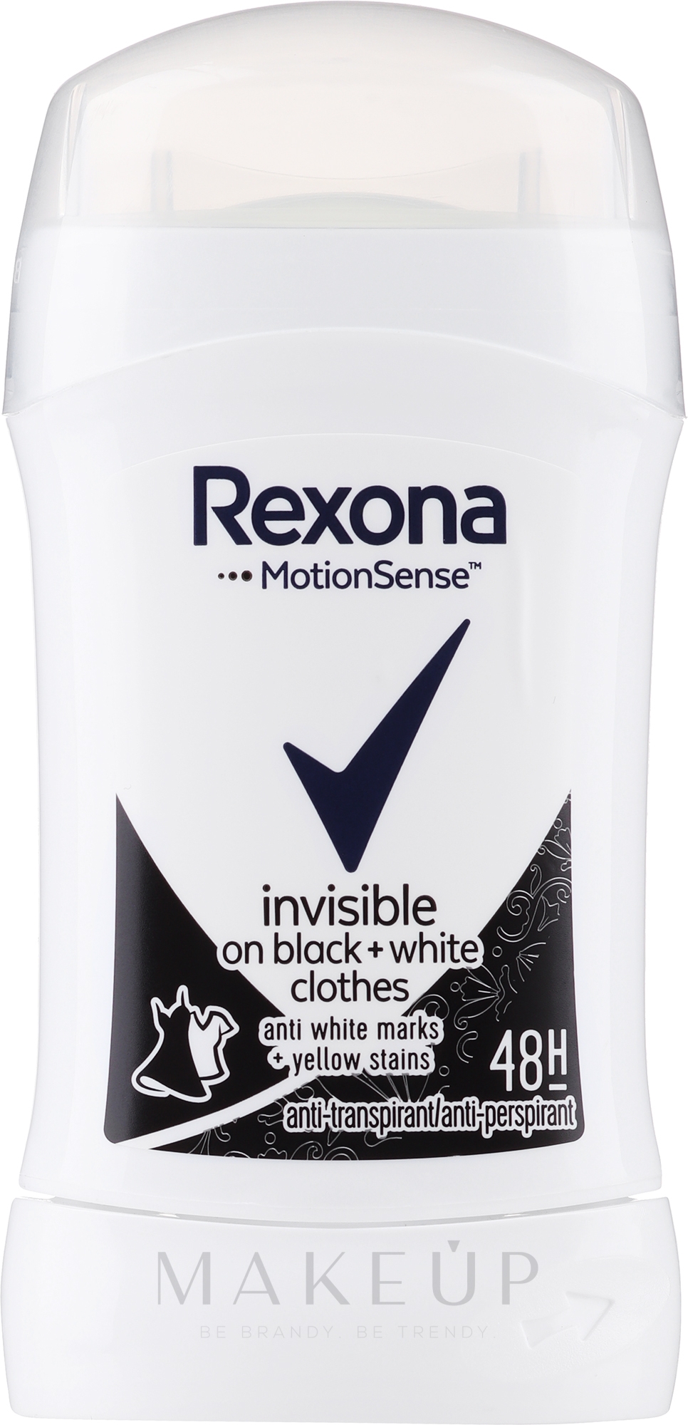 Deostick Antitranspirant - Rexona MotionSense Invisible Black+White Anti-Perspirant — Bild 40 ml