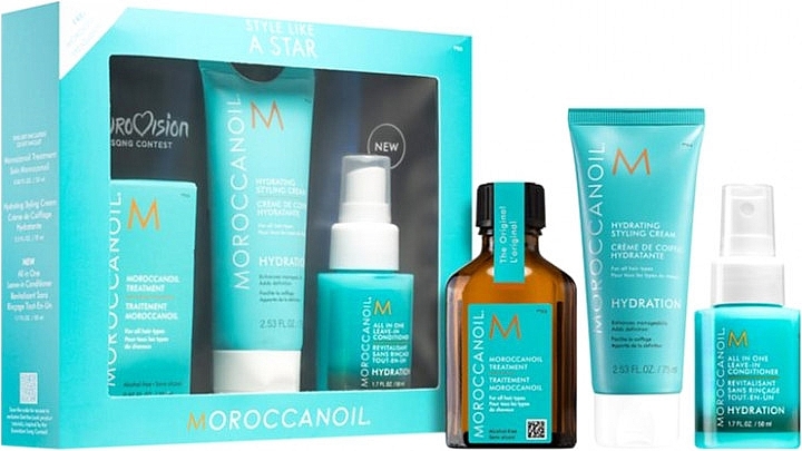 Set - Moroccanoil Style Like a Star (h/cr/75ml + cond/50ml + oil/25ml) — Bild N1