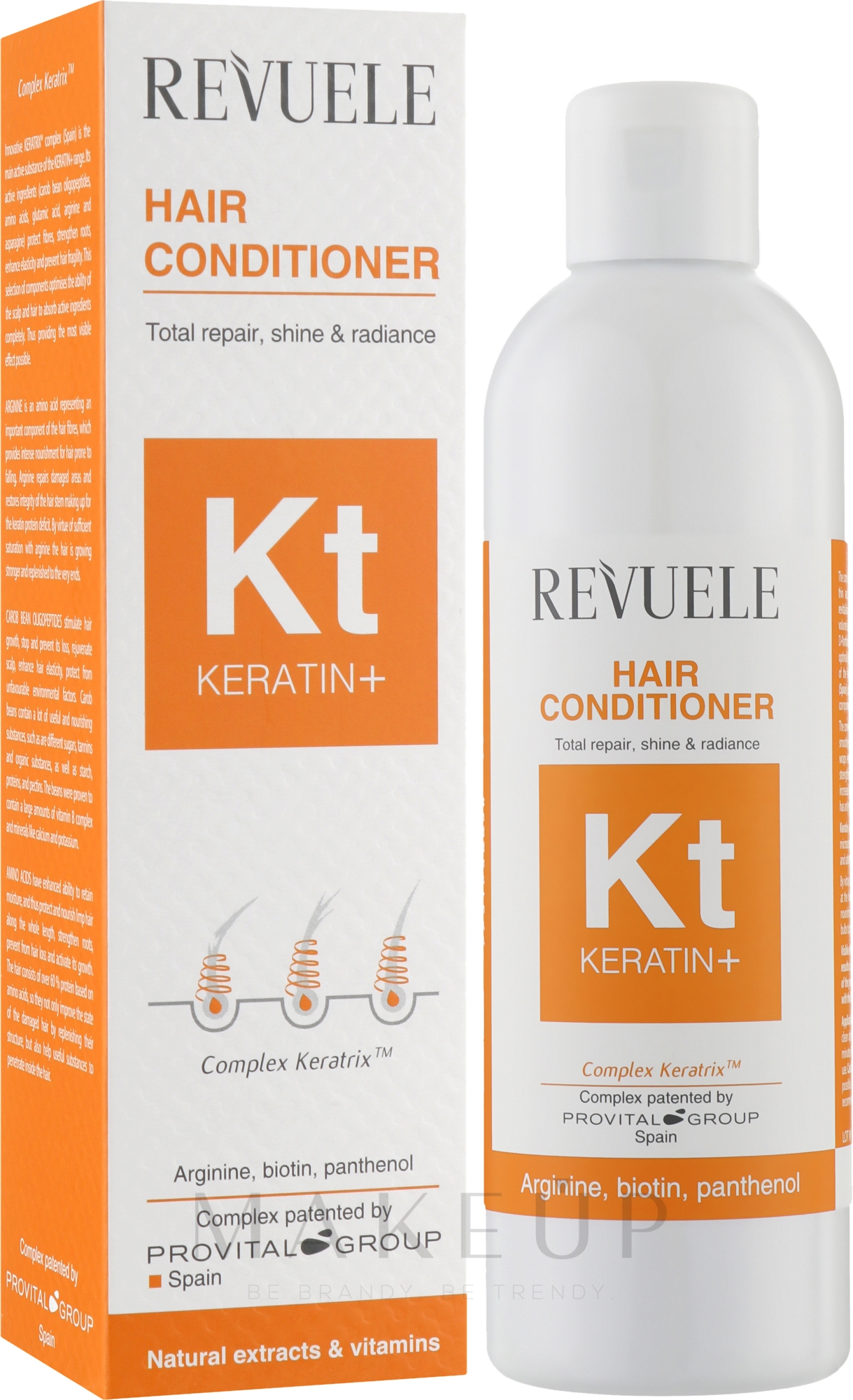 Regenerierende Haarspülung mit Keratin - Revuele Keratin+ Hair Balm Conditioner — Bild 200 ml