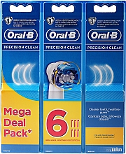 Düfte, Parfümerie und Kosmetik Austauschbare Zahnbürstenköpfe für elektrische Zahnbürste Precision Clean 6 St. - Oral-B Precision Clean