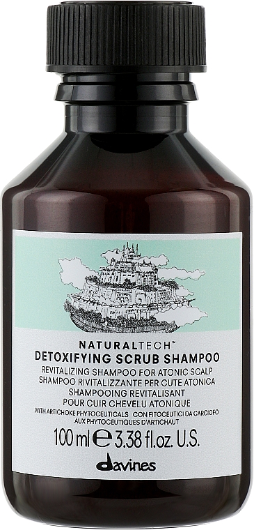 Entgiftendes und revitalisierendes Peeling-Shampoo mit Artischockenextrakt - Davines Detoxifying Shampoo — Bild N1