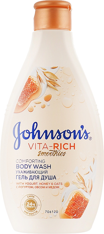Pflegendes Duschgel mit Joghurt, Hafer und Honig - Johnson’s Vita-rich Comforting Body Wash — Bild N1