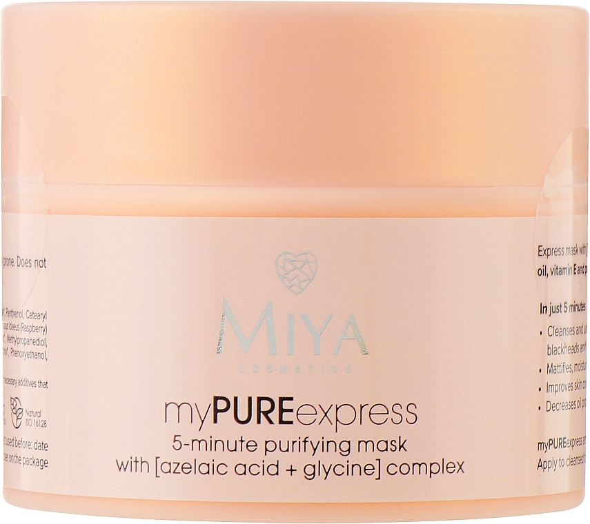 Gesichtsreinigungsmaske mit Azelainsäure - Miya Cosmetics My Pure Express Mask