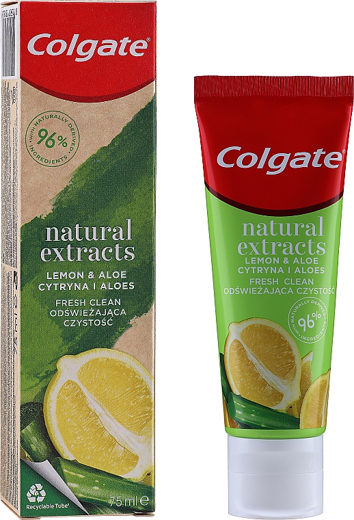 Erfrischende Zahnpasta - Colgate Natural Extracts Ultimate Fresh Clean Lemon & Aloe  — Bild N1