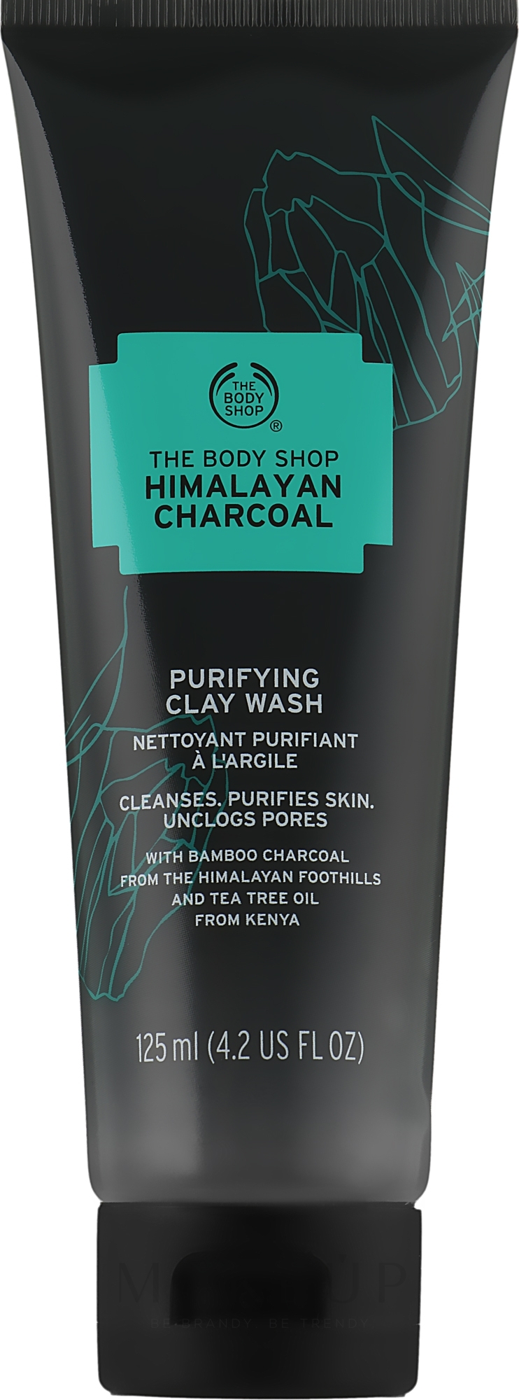 Gesichtsreinigungsgel mit Ton und Bambuskohle - The Body Shop Charcoal Clay Wash — Bild 125 ml