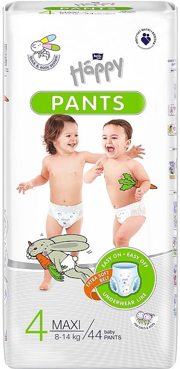 Babywindeln-Höschen Maxi 8-14 kg Größe 4 44 St. - Bella Baby Happy Pants  — Bild N1