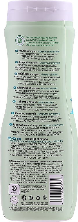 Pflegendes und stärkendes Shampoo mit Traubenkernöl und Olivenblätter für trockenes und geschädigtes Haar - Attitude Super Leaves Shampoo Nourishing & Strengthening Grape Seed Oil & Olive Leaves — Bild N2