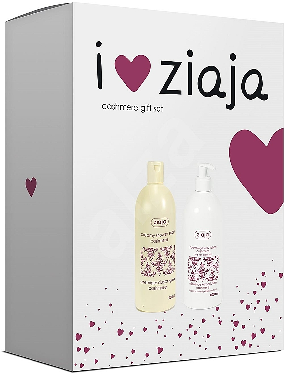 Set - Ziaja Cashmere Proteins Gift Set (shower/soap/500ml + body/lot/400ml) — Bild N1