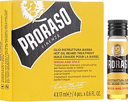 Düfte, Parfümerie und Kosmetik Bartöl mit Holz und Gewürze 4 St. - Proraso Hot Oil Beard Treatment