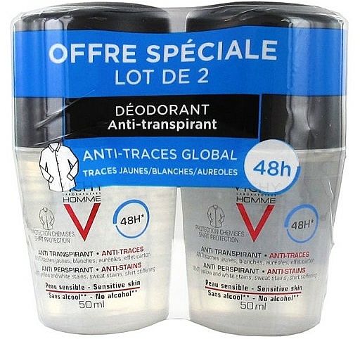 Set - Vichy Deo Anti-Transpirant 48H (deo/50ml + deo/50ml) — Bild N2