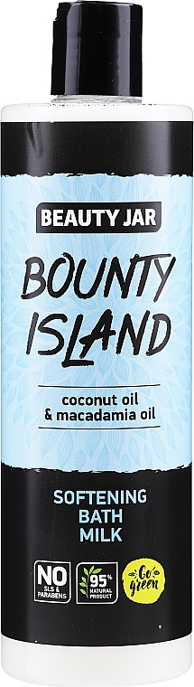 Weichmachende Bademilch mit Kokosnuss- und Macadamiaöl - Beauty Jar Bounty Island Softening Bath Milk