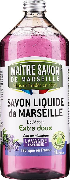 Flüssige Handseife mit Lavendel - Maitre Savon De Marseille Savon Liquide De Marseille Lavander Liquid Soap — Bild N3