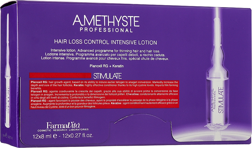 Pflegelotion für müdes Haar - Farmavita Amethyste Stimulate Hair Loss Control Intensive Lotion