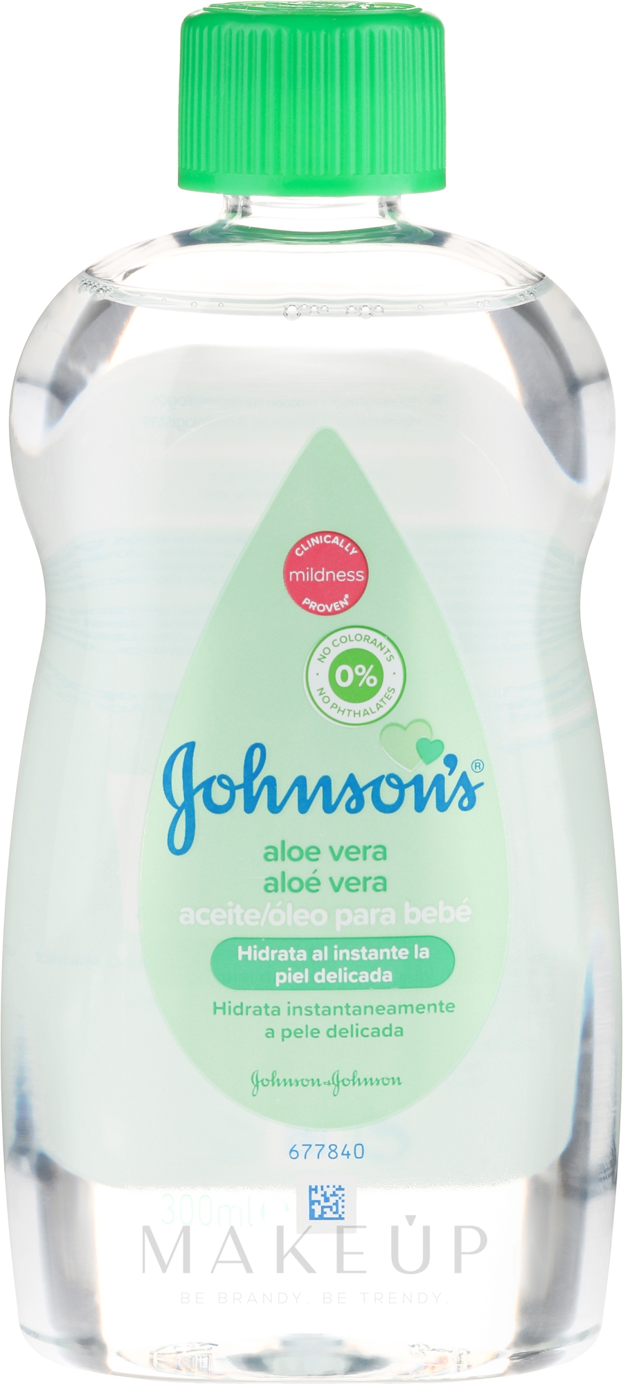 Feuchtigkeitsspendendes Körperöl für Babys mit Aloe Vera - Johnson's Baby Aloe Vera Body Oil — Bild 300 ml