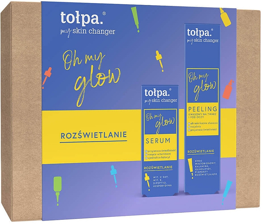 Gesichtspflegeset - Tolpa My Skin Changer Oh My Glow (Gesichtsserum 30ml + Gesichtspeeling 40ml) — Bild N2