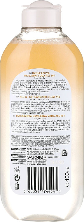 3in1 Zwei-Phasen-Mizellenwasser für jeden Hauttyp - Garnier Skin Naturals All in 1 Micellar Cleansing Water in Oil — Bild N2