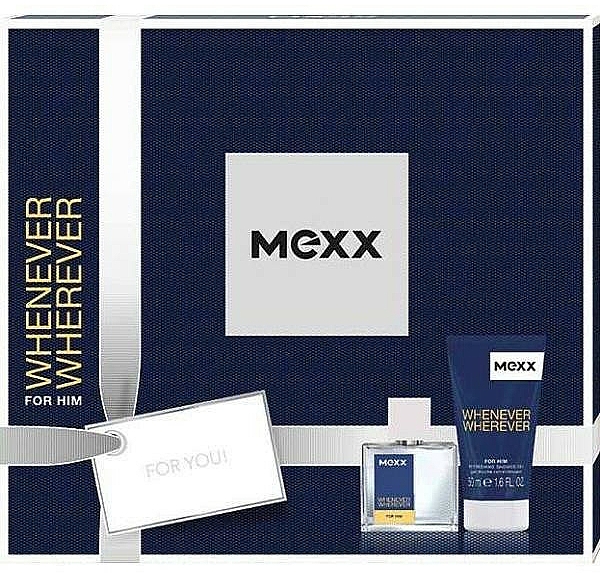 Mexx Whenever Wherever For Him - Duftset (Eau de Toilette/30ml + Duschgel/50ml) — Bild N1