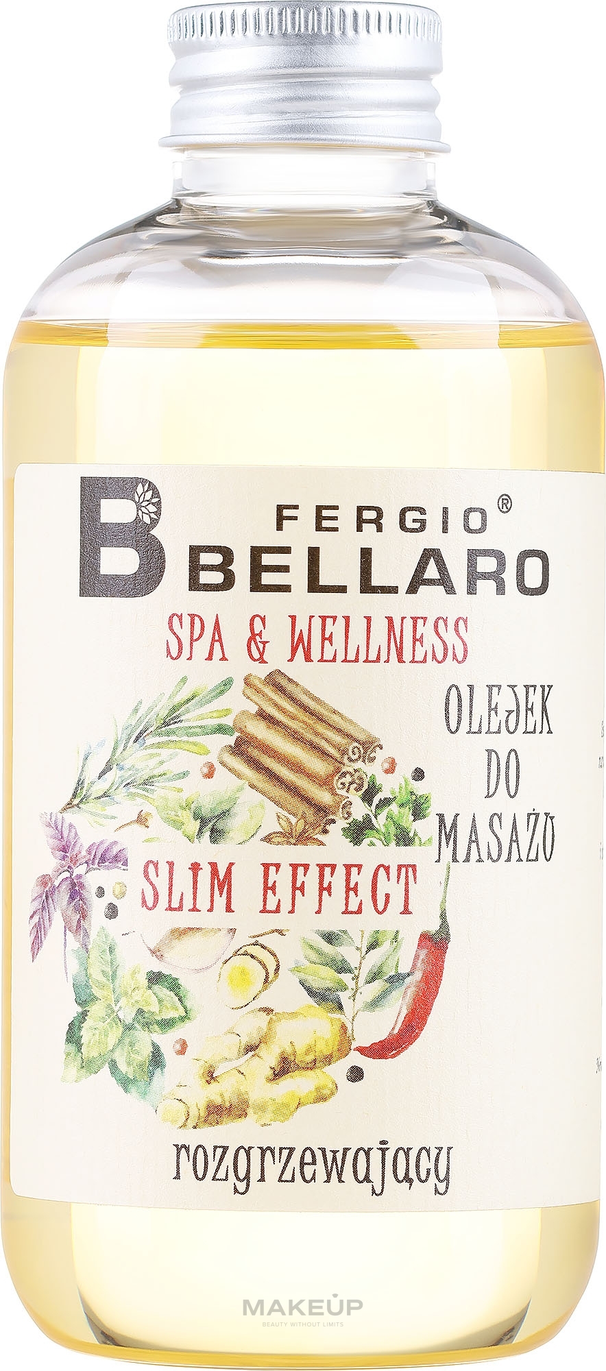 Erwärmendes Massageöl mit Zimt, Ingwer und Chili - Fergio Bellaro Massage Oil Slm Effect — Bild 200 ml