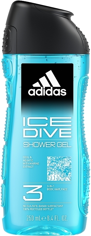 Duschgel - Adidas Ice Dive Body, Hair and Face Shower Gel