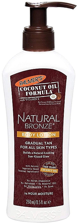 Feuchtigkeitsspendende Bräunungslotion für den Körper - Palmer's Coconut Oil Formula Natural Bronze Body Lotion — Bild N1