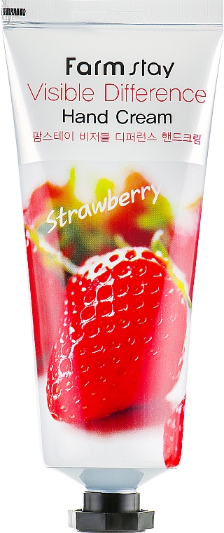 Handcreme mit Erdbeerextrakt - FarmStay Visible Difference Hand Cream Strawberry — Bild N1
