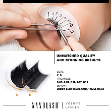 Falsche Wimpern C 0.12 (9 mm) - Nanolash Volume Lashes — Bild N11